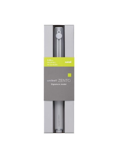 uni-ball ZENTO Signature Silver 0.38mm Metallic Black 0.5mm Rollerball pen