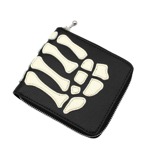 KAPITAL THUMBS UP BONE HAND ZIP Wallet