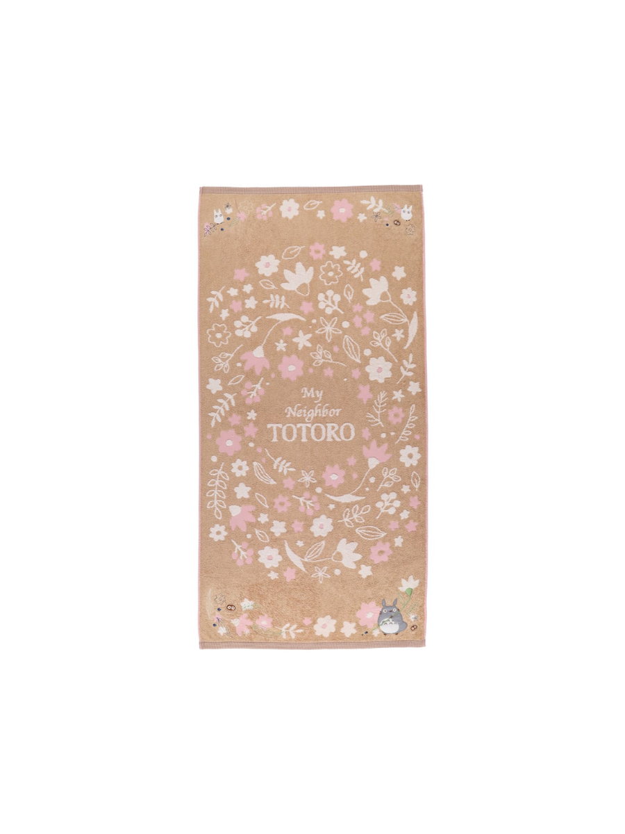 My Neighbor Totoro Antique Leaf Bath Towel Organic Cotton Embroidered