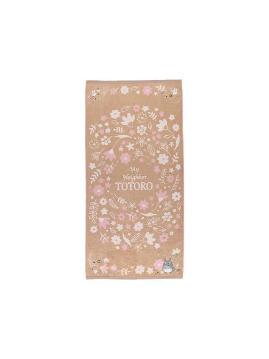 My Neighbor Totoro Antique Leaf Bath Towel Organic Cotton Embroidered