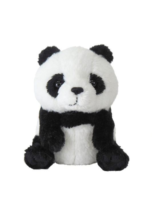 Sun Lemon Fluffies Panda Plush Toy S Size Sitting Pose