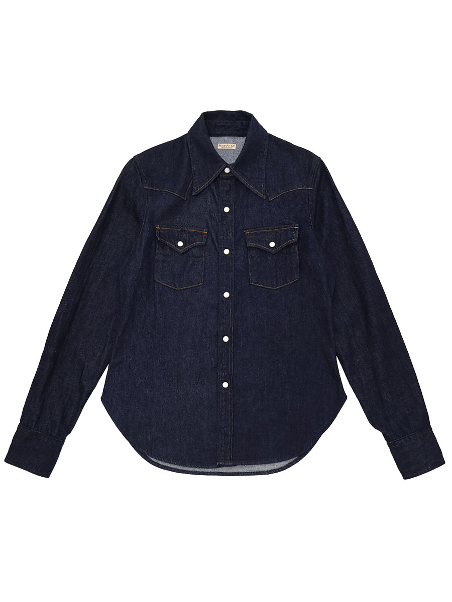 Kapital 8oz Denim Western Shirt (L;s)