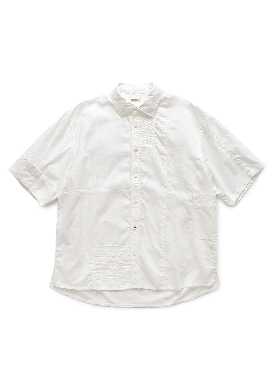 Kapital Cotton x Linen Patchwork Kathmandu Shirt (Short Sleeve)