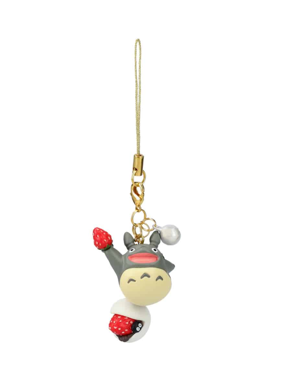 Totoro Style Strawberry Daifuku Keychain Japanese Wagashi Charm