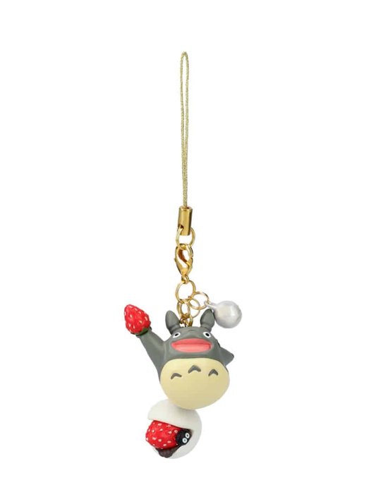 Totoro Style Strawberry Daifuku Keychain Japanese Wagashi Charm