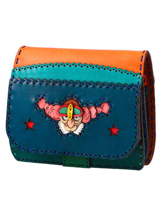 Castle in the Sky Dola Leather Short Wallet Handmade Cow Leather Wallet
