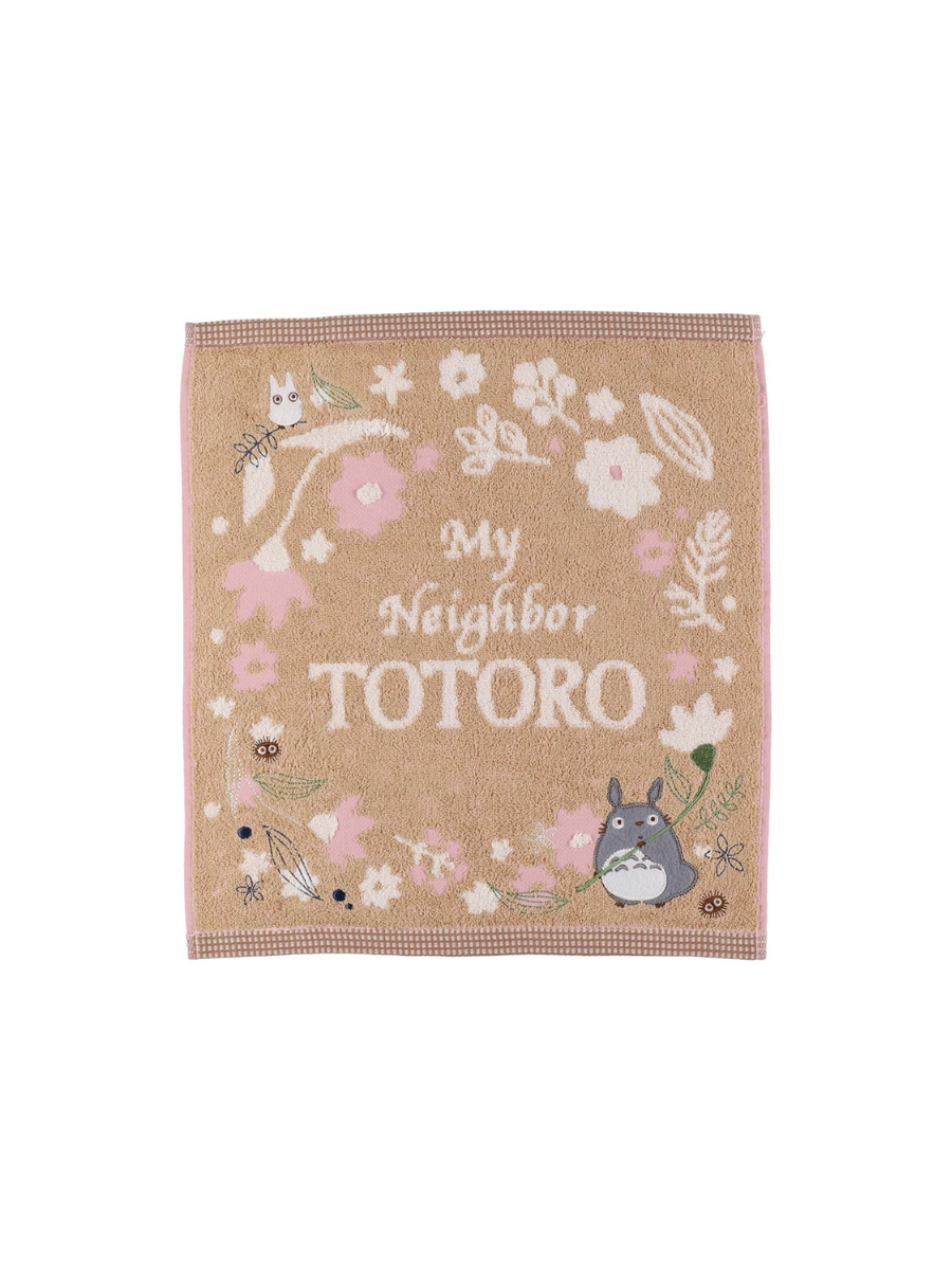 My Neighbor Totoro Antique Leaf Wash Towel Organic Cotton Embroidered