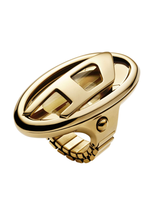 D-Era Gold Tone Stainless Steel Ring Watch