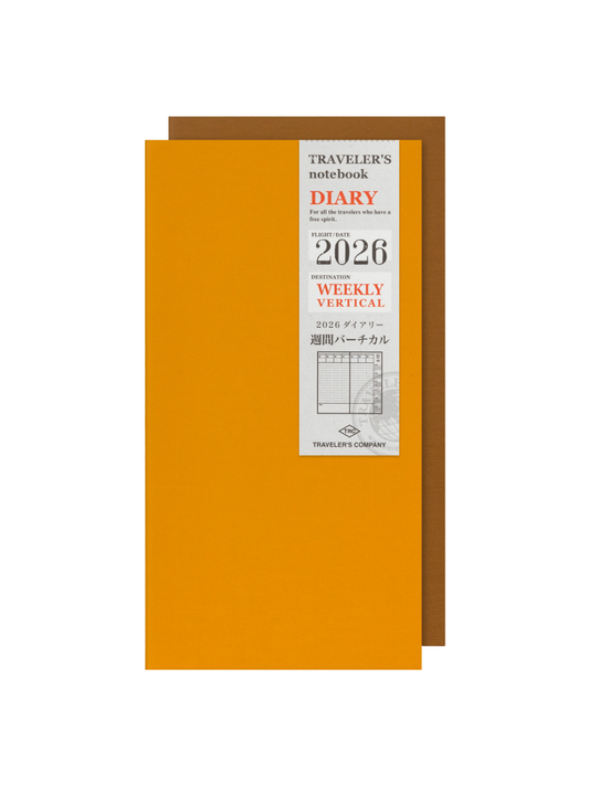 Traveler's Notebook Refill 2026 Weekly Vertical