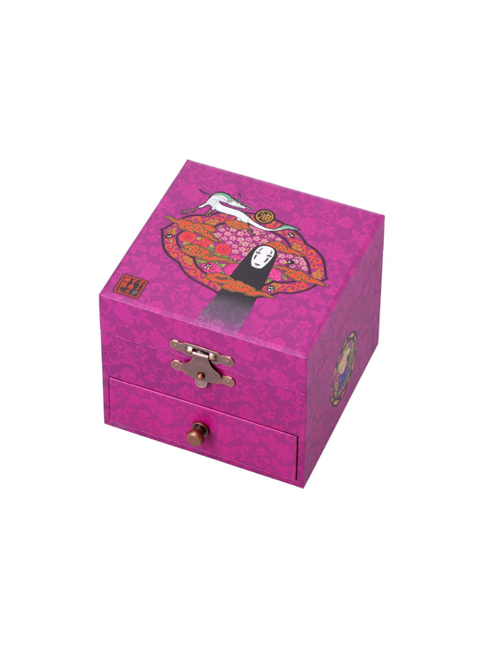 Spirited Away Music Box Paper Box No Face Rotating Figure Storage Case