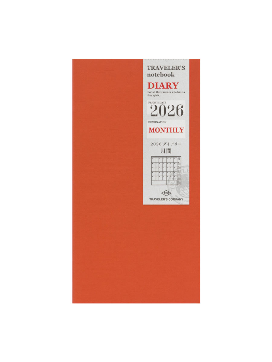 Traveler’s Notebook 2026 Monthly Diary Refill Regular Size