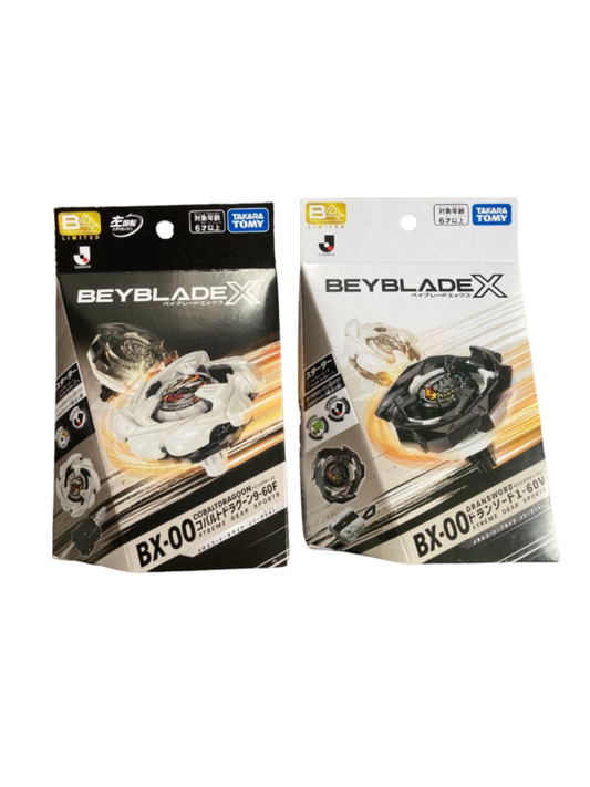 Beyblade X BX-00 J-League Collaboration Set 1-60V Black & 9-60F White