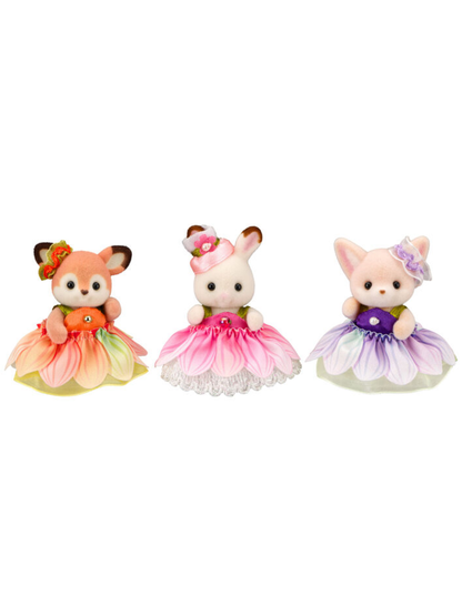 Sylvanian Families Baby Trio Set – Flower Dress Series