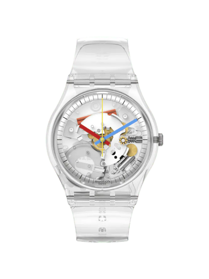 Swatch CLEARLY GENT SO28K100-S06 Transparent Watch
