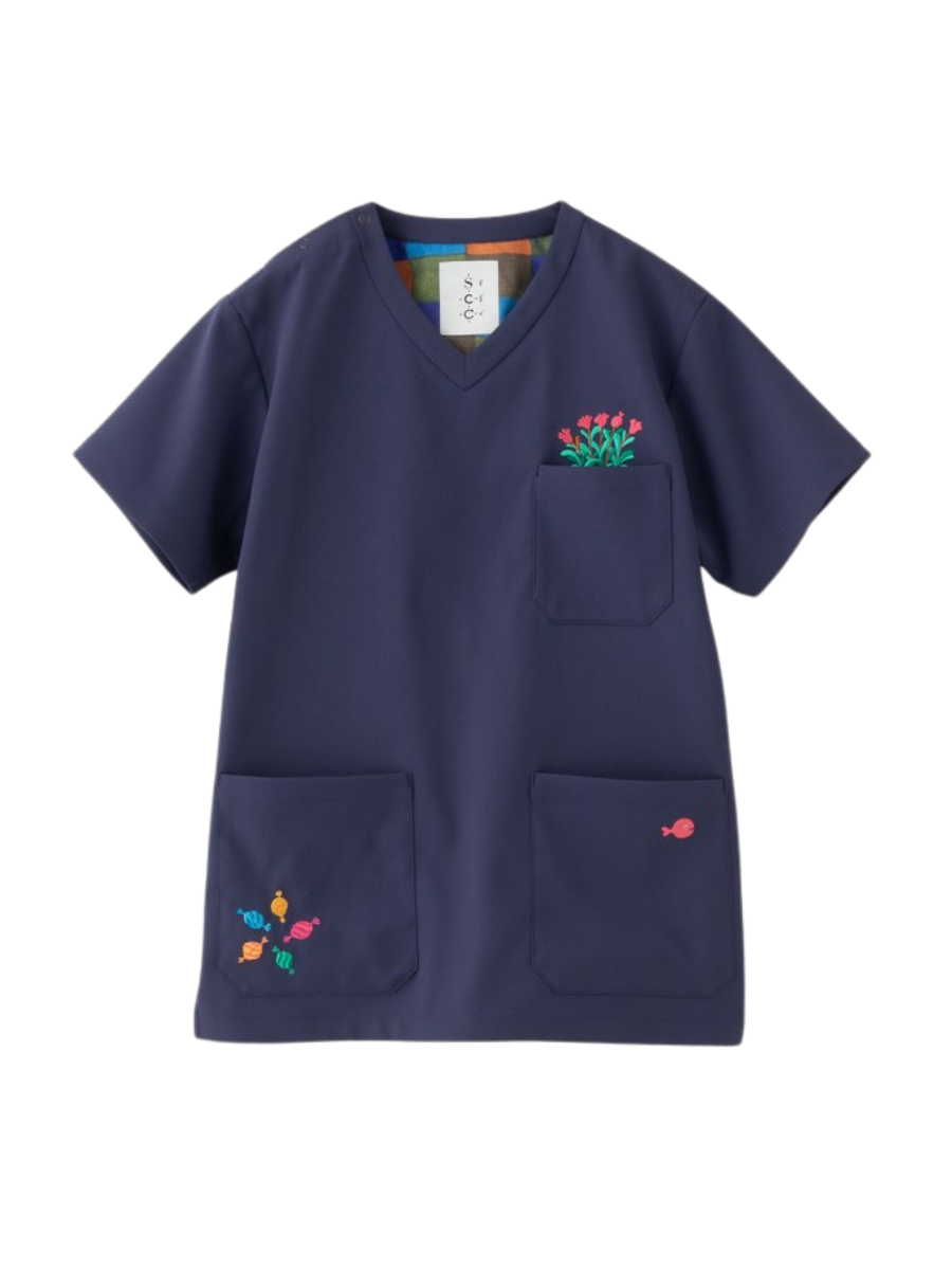 Scrub Canvas Club Goldfish Got Away Unisex Scrub Top