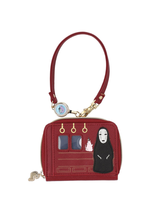 Spirited Away Coin & Card Case with Retractable Reel Sea Railway No-Face