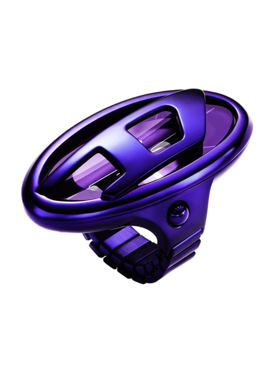 D-Era Purple Stainless Steel Ring Watch