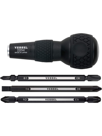 VESSEL 220W-3 Ball Grip Screwdriver Set