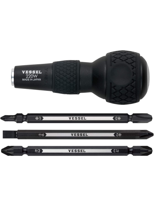 VESSEL 220W-3 Ball Grip Screwdriver Set