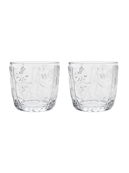 Moomin Arabia Clear Tumbler Glass Pair
