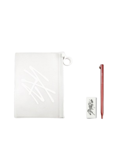 Stray Kids Stationery Set [3-Piece Set]  Pen Case, Pen, and Eraser
