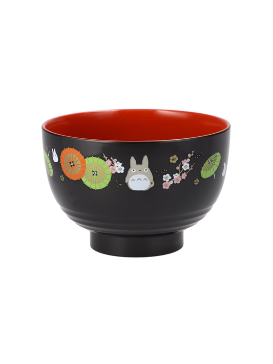 Totoro Japanese Soup Bowl Umbrella Pattern ABS Lacquer Bowl
