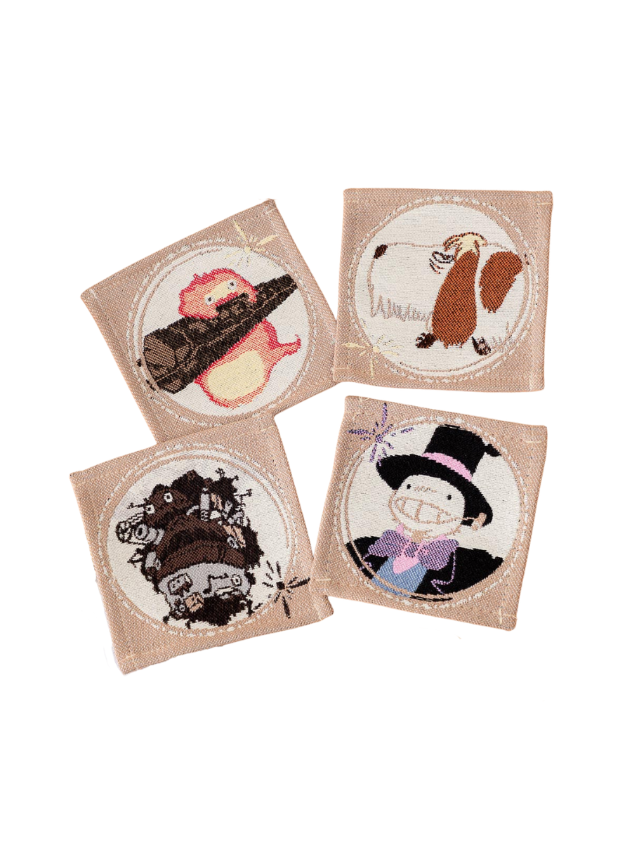 Howl's Moving Castle Gobelin Coasters Set of 4