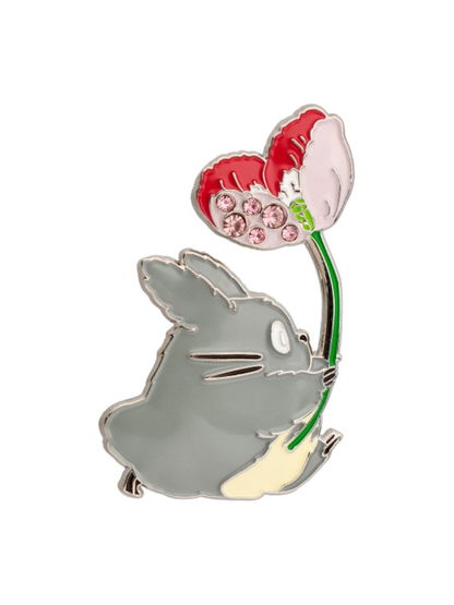 Totoro Metal Brooch - Flower Design GB-01