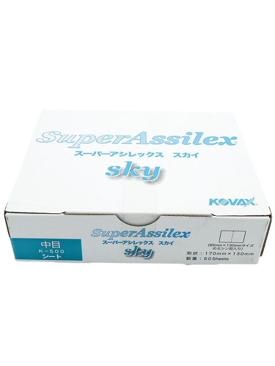 KOVAX Super Assilex Sky Sheet K-500 Hook & Loop Sanding Sheets Box of 50