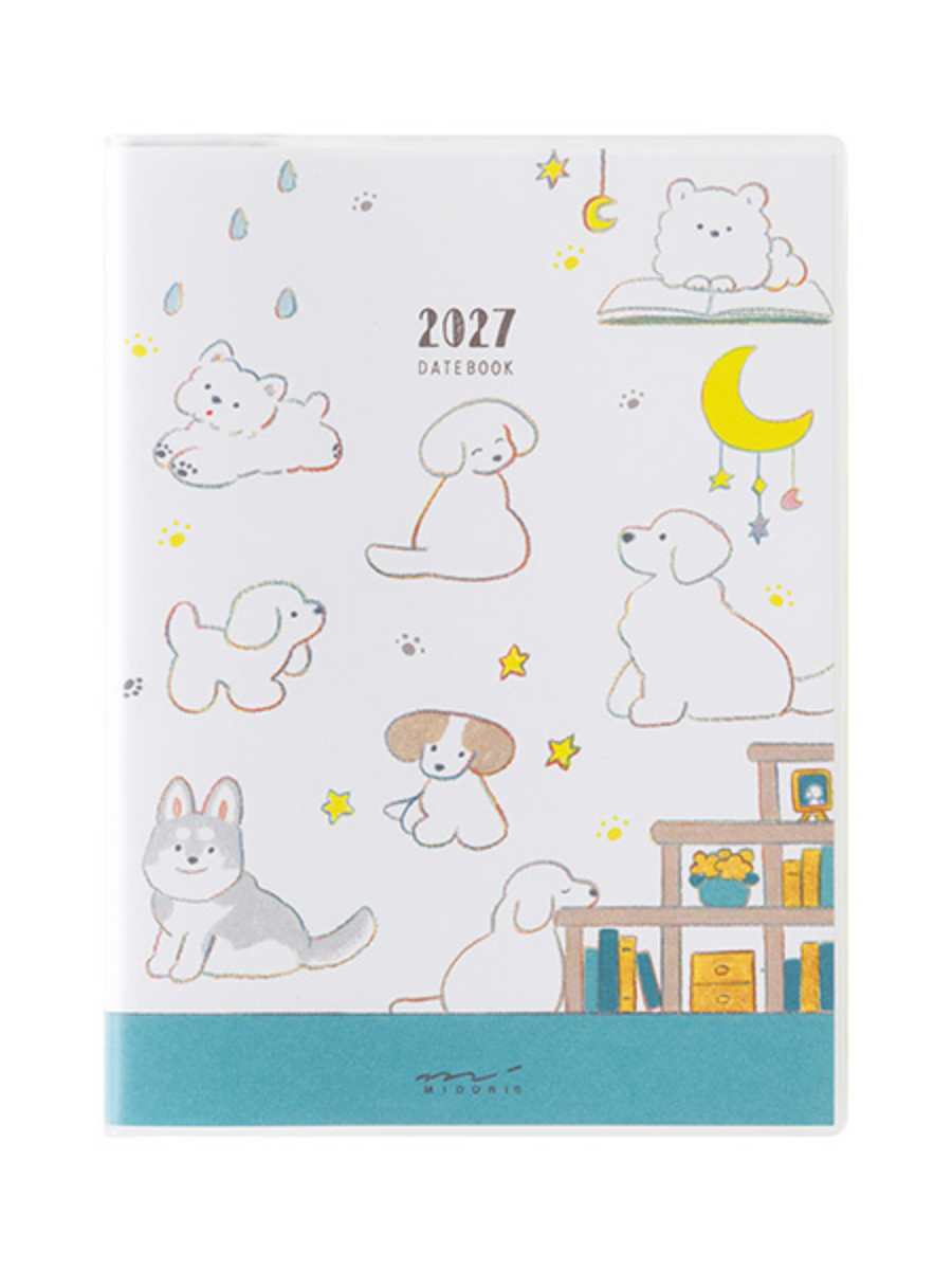 Midori 2027 A6 Dog Diary – Monthly & 2-Week Planner