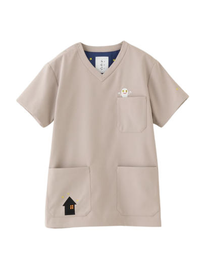 Scrub Canvas Club The Ghost in the Picture Book Unisex Scrub Top