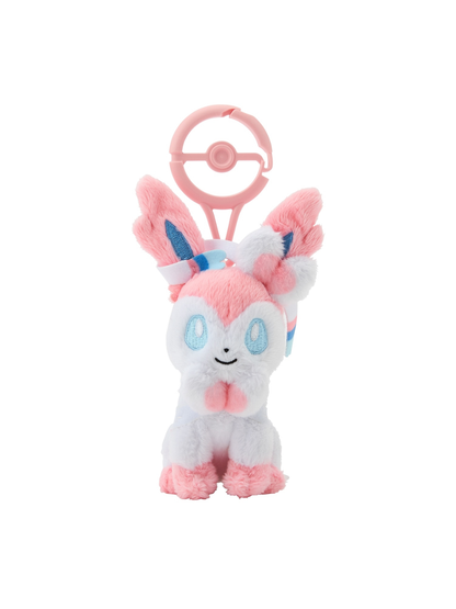 Pokemon Sylveon Mascot Plush with Poke Ball Carabiner Bag Charm