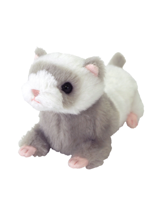 Sun Lemon Fluffies Ferret Plush Toy S Size Grey