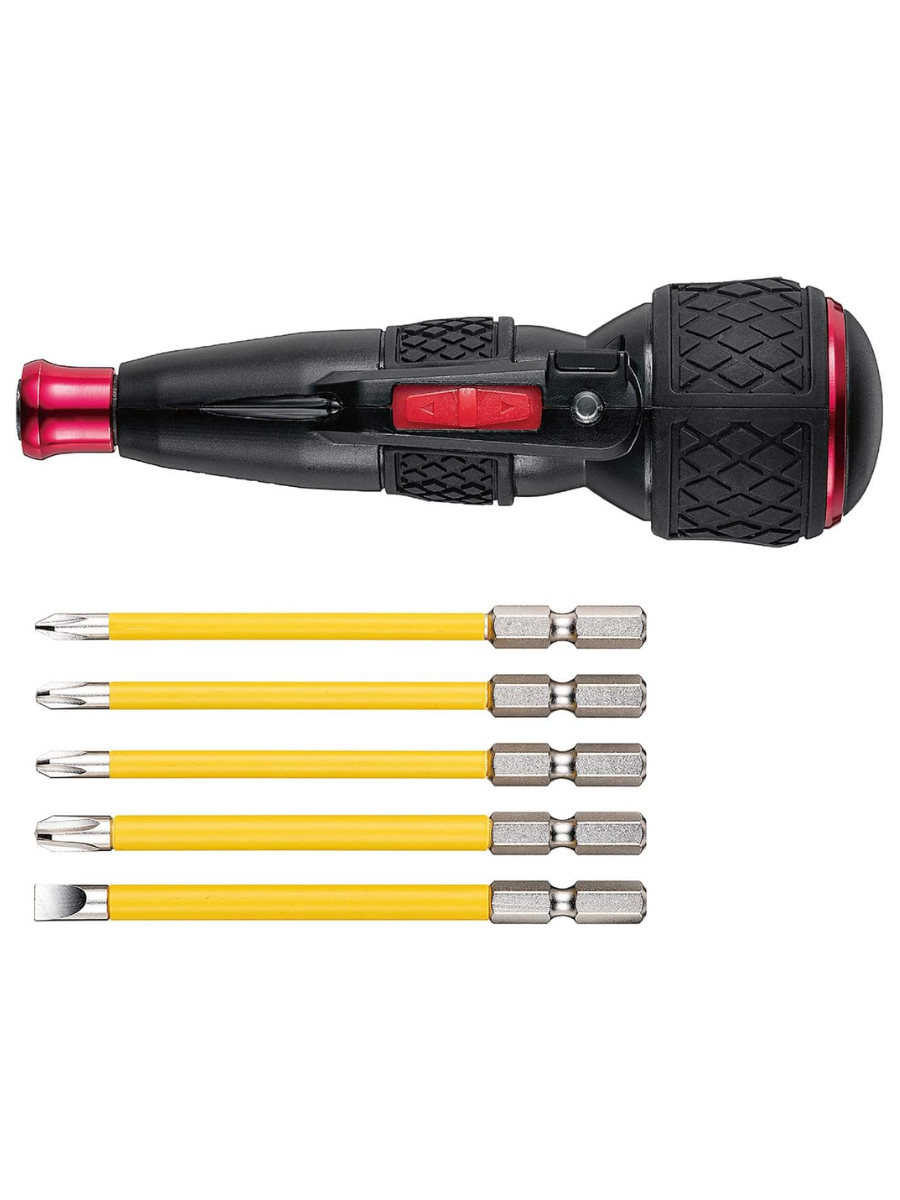 VESSEL 220USB-5 Electric Ball Grip Screwdriver Set with 5 Bits