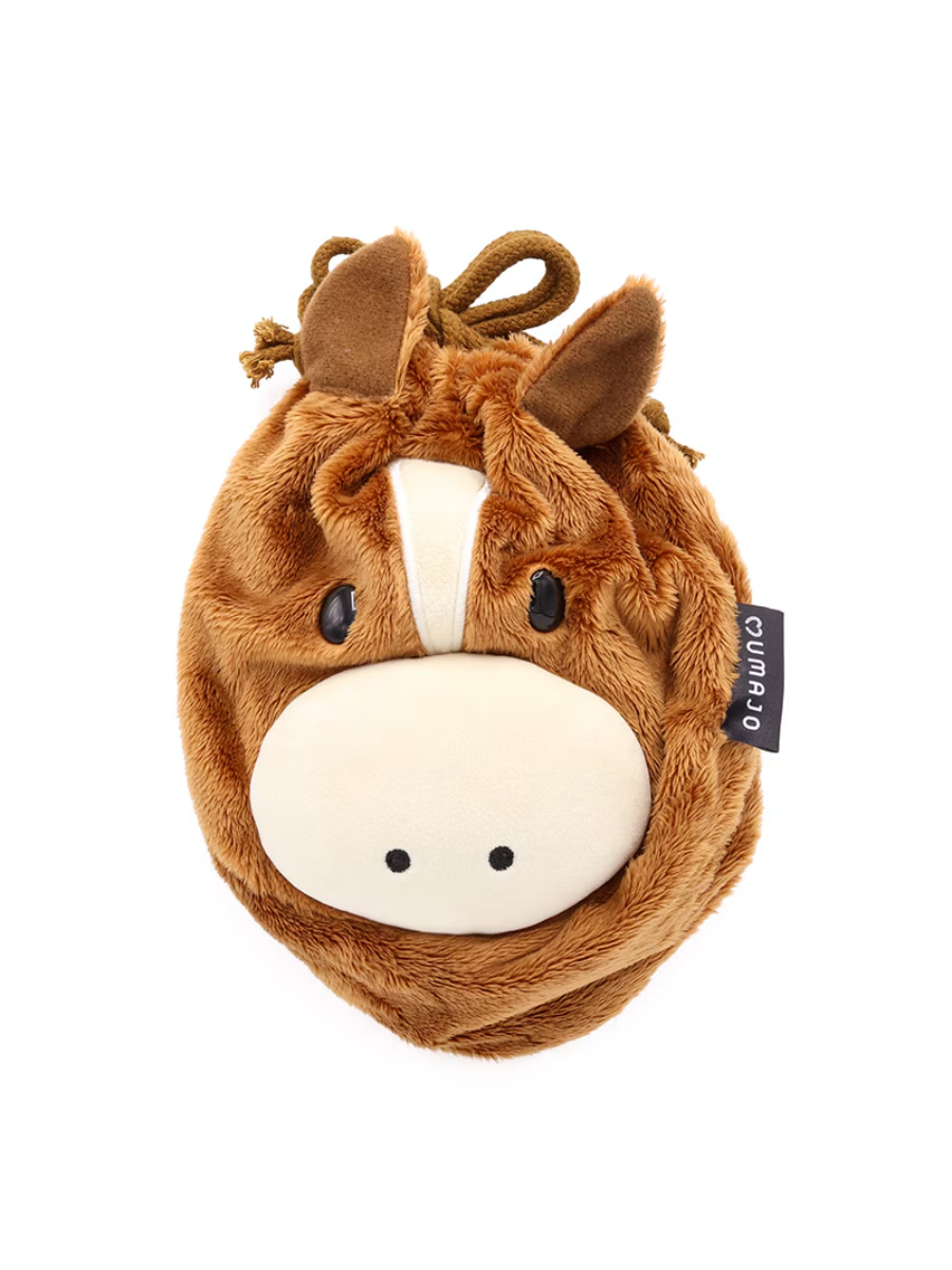 UMAJO Horse Plush Drawstring Pouch Bag