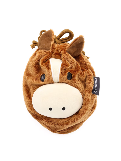 UMAJO Horse Plush Drawstring Pouch Bag
