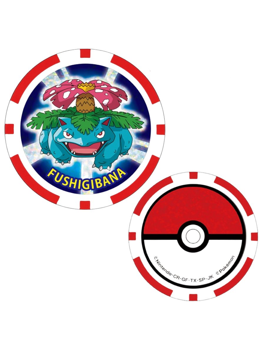 Pokemon Venusaur Golf Ball Marker Chip Type Double Sided Design
