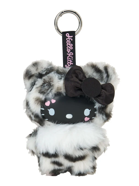 Hello Kitty Fine Face Mini Leopard Plush Mascot Keychain