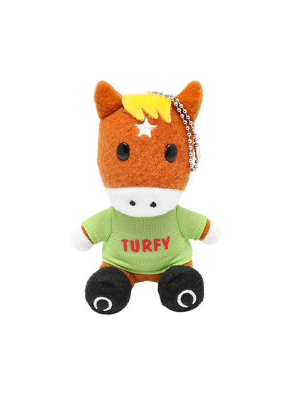 Turfy Sitting Plush Mascot Keychain with Ball Chain