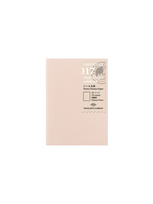 Traveler’s Notebook Passport Size Refill Sticker Release Paper