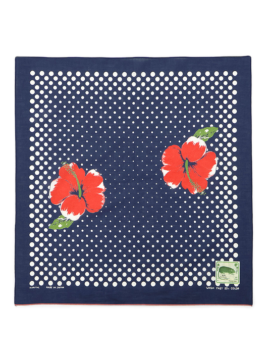 Kapital fastcolor selvedge bandana (TWIN HIBISCUS)