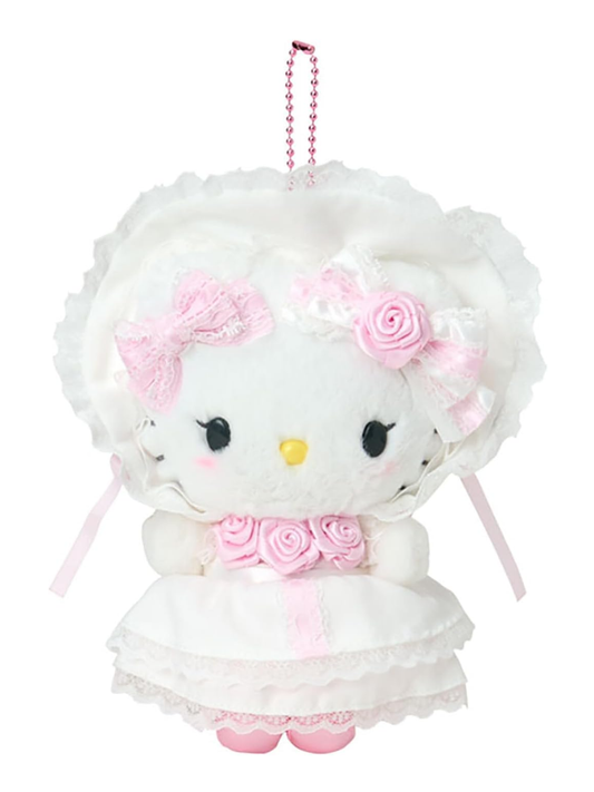 Sanrio Hello Kitty Frilled Mascot Stand Charm White Lace Design