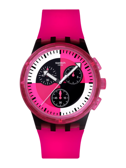 Swatch FUCHSIA LINES SUSB110 Pink Chronograph Watch