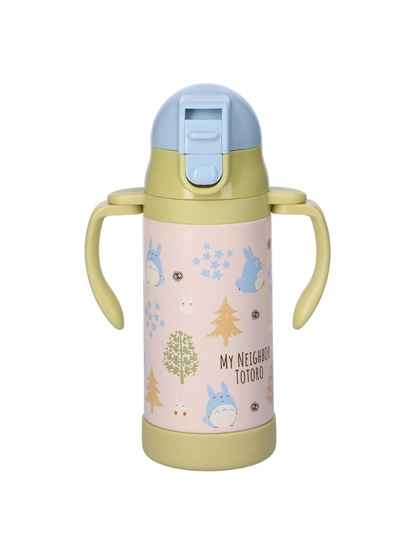 Totoro Stainless Steel Straw Mug 350ml – Lightweight Kids Insulated Bottle