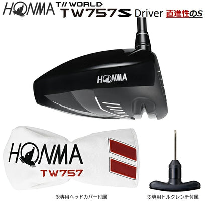 HONMA T//WORLD TW757 Type-S 2022 Driver Right-Hand 9° Adjustable Loft Titanium Head Vizard Carbon Shaft S-Flex