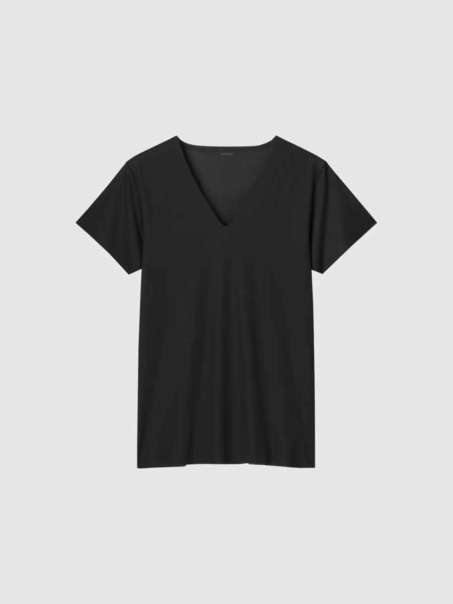 UNIQLO AIRism Men's Deodorant Mesh V‑Neck Undershirt T‑Shirt