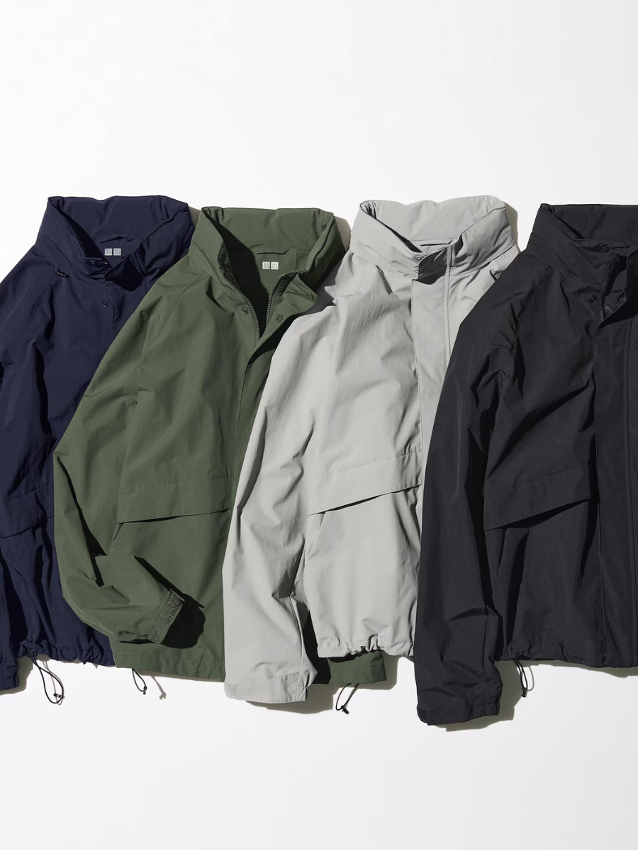 UNIQLO Windproof Stand Blouson Hooded Water-Repellent Men