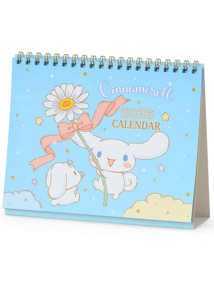 Sanrio 622095 Ring Calendar 2026 Cinnamon Roll Tabletop Paper Calendar