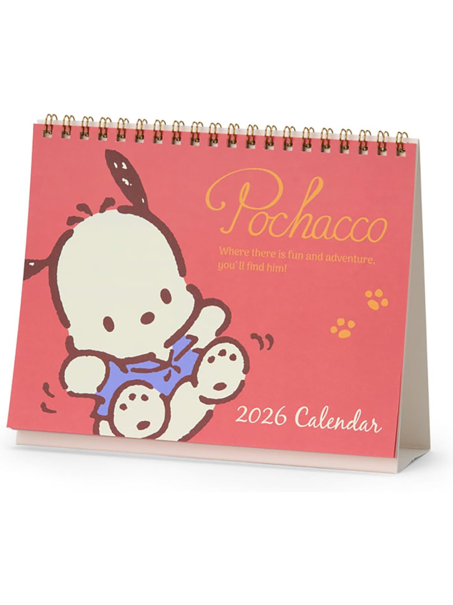 Sanrio 622176 Ring Calendar 2026 Pochacco Tabletop Paper Calendar