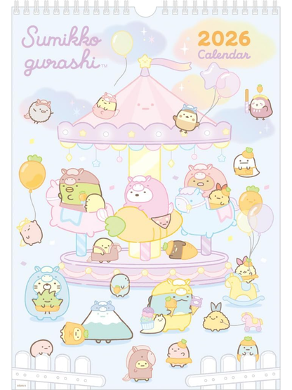 San-X CD40001 Sumikko Gurashi 2026 Wall Calendar B4 Paper Calendar